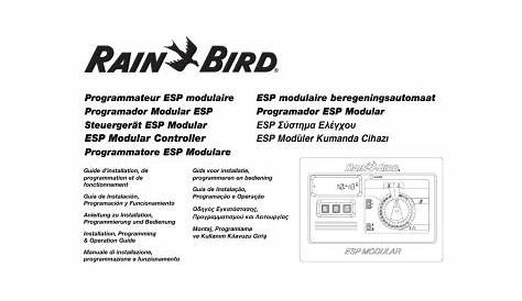 Rain Bird ESP-Modular Owner's Manual | Manualzz