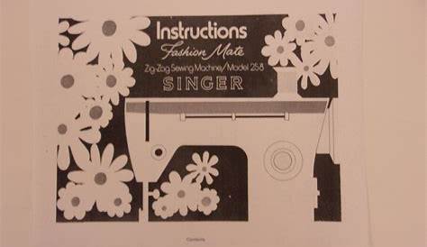 Singer 258 Fashion Mate Manual Instructions sewing machine - Sewing