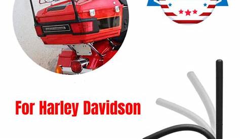 7" Short Black Flexible Rubber Antenna for 1989-2019 Harley Davidson