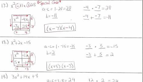 worksheet on factoring by grouping