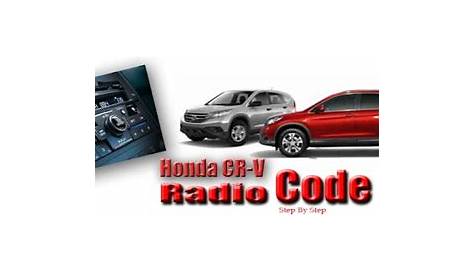 code for honda crv radio replacement