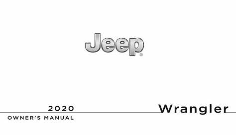 2020 Jeep Wrangler Owners Manual PDF - 670 Pages