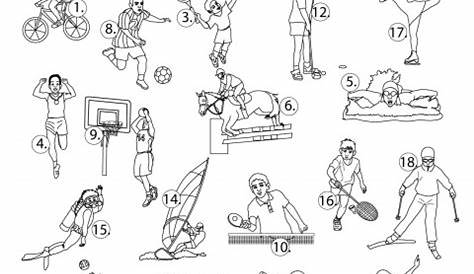 printable sports worksheets for preschool
