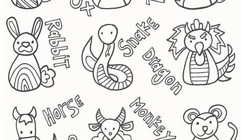 Chinese New Year Animals Coloring Pages at GetColorings.com | Free