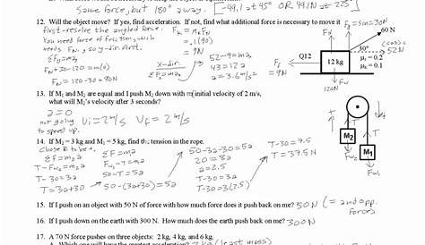 acceleration worksheets with answers