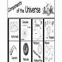 Components Of The Universe Worksheet