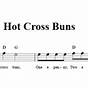Hot Cross Buns Guitar Finger Chart