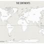 Continents Map Worksheet