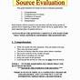 Evaluating Credibility Of Sources Worksheets