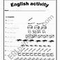 English Activity Worksheets
