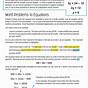 Equations Word Problems Worksheets