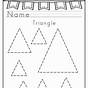 Triangle Worksheets For Kindergarten