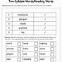 Syllable Types Worksheet