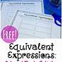 Equivalent Expressions Worksheets 6th Grade