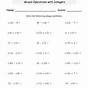 Mixed Operations With Integers Worksheet