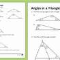 Find The Missing Angle Of A Triangle Worksheets