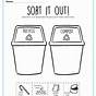 Recycling For Kindergarten Worksheet