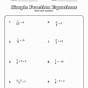 Fractional Linear Equations Worksheets