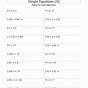Two-step Equations Worksheet With Answers