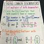 Finding Common Denominators Worksheets