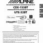Alpine Cde 102 Radio Cd Owner's Manual