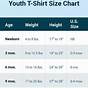 Youth Size Chart T Shirt