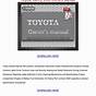 Toyota Camry Owners Manual