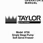 Taylor 8756 Service Manual