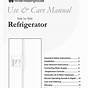 White Westinghouse Refrigerator Manual