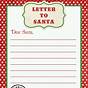 Printable To Santa Letter