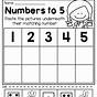 Numbers Worksheets For Kindergarten 1-20