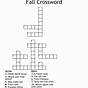 Fall Crossword Puzzle Worksheet Printable