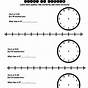Telling Time On A Number Line Worksheets