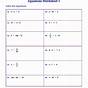 Linear Equation Worksheet Printable