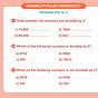 Divisibility Test Worksheet For Class 6