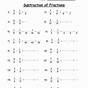 Fraction Subtraction Worksheets