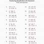 Factoring Quadratic Trinomials Worksheet Answers