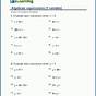 Evaluating Expressions Worksheet 8th Grade