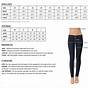 Women's Medium Pants Size Chart