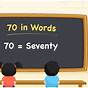 How To Spell 70 In Words