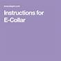 E Collar Technologies Instructions