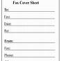 Pdf Printable Fax Cover Sheet