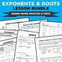 Exponents And Roots Worksheets