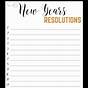 New Years Resolution Worksheet