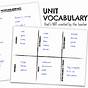 Unit 1 Vocabulary Worksheet Answers