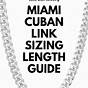 Cuban Link Chain Width Chart