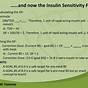 Insulin Sensitivity Factor Chart