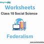 Federalism Worksheets