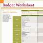Free Budgeting Worksheets