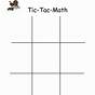 Tic Tac Toe Worksheet Pdf